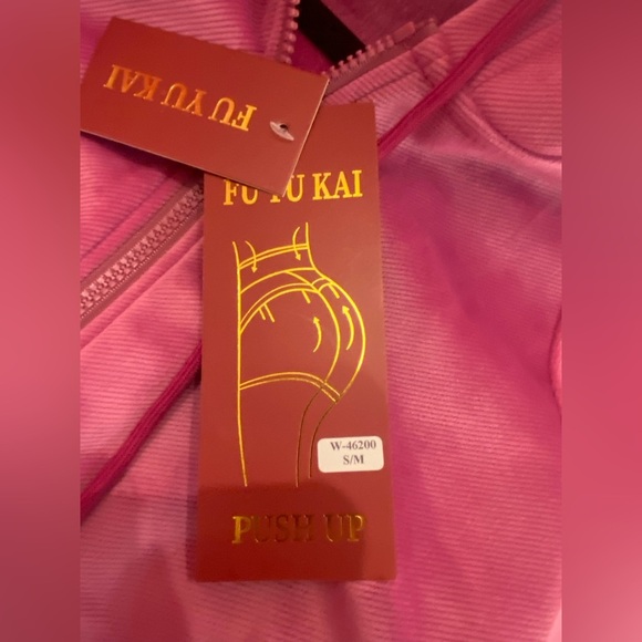 NWT Fuyukai Woman’s Pink 2-Piece Fleece Pant Jacket Set Size S/M - Picture 5 of 15